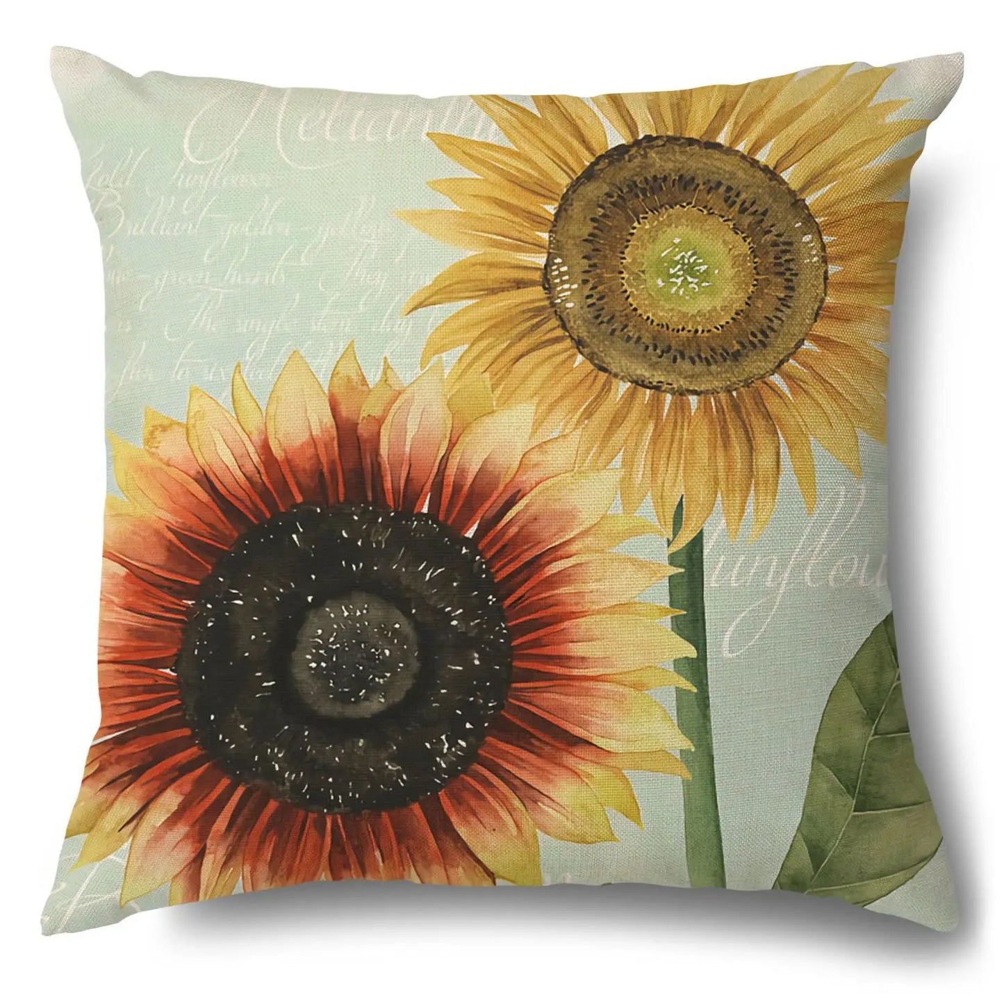 Sunflower Pillow Cover Fall Thanksgiving Decorative Cushion Cover Autumn Farmhouse Home Sofa Decor Pilow Case Flowers Pillowcase