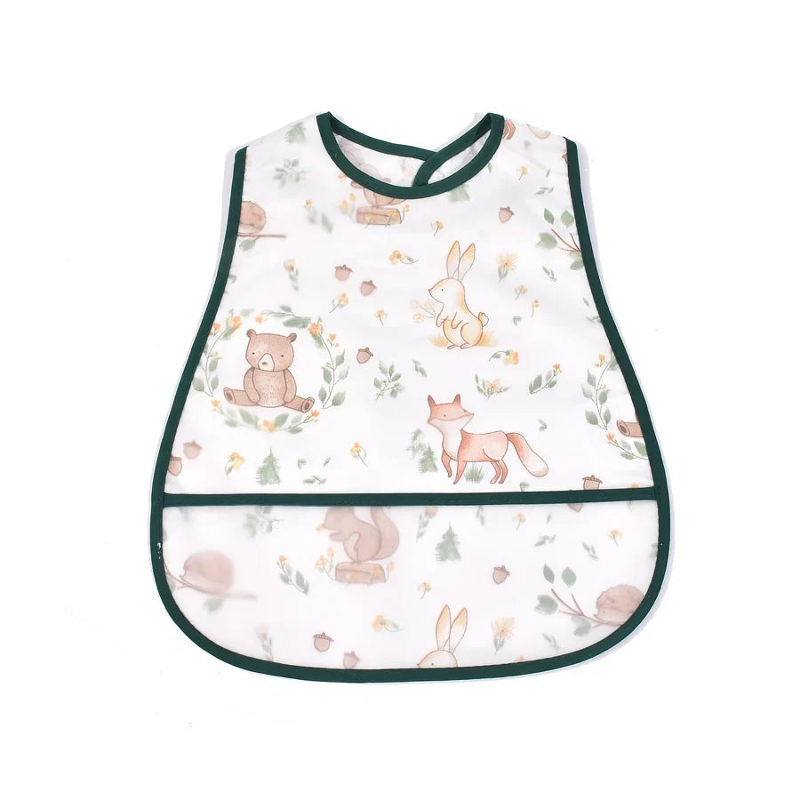 2023new Cartoon Pattern EVA Waterproof Pocket Lunch Feeding Bibs