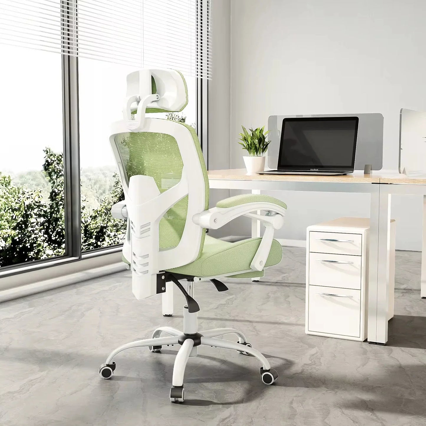 Ergonomic Reclining Mesh Living Room Rocking Chair  Swivel   Lumbar Support
