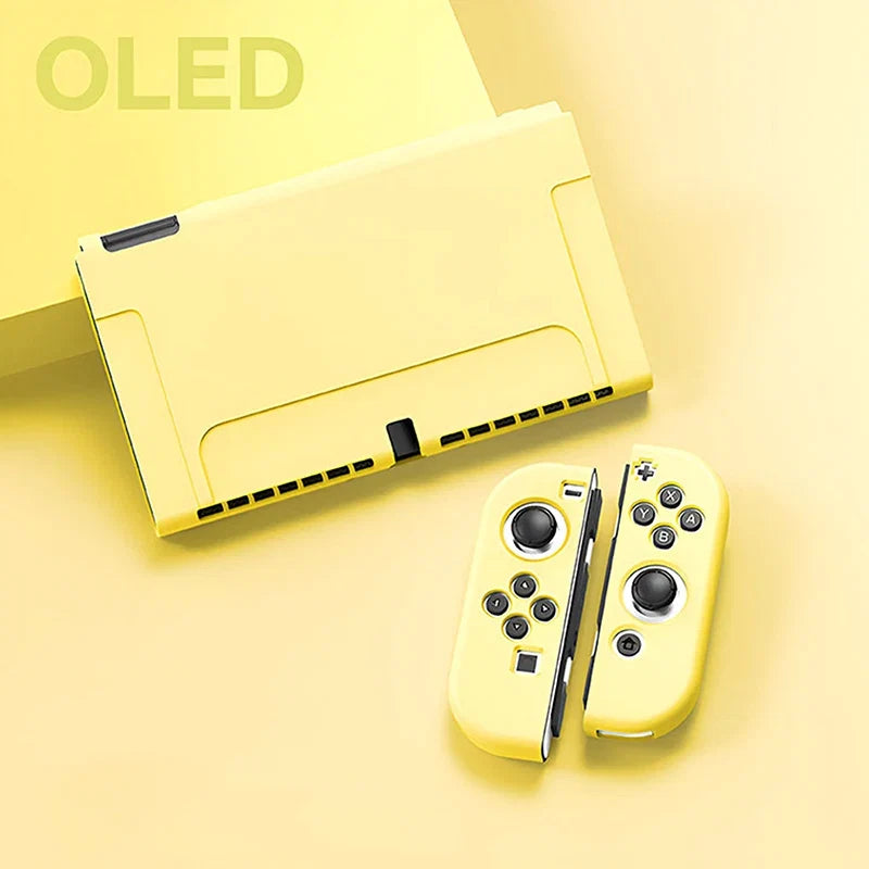 Protective Case Compatible with  Switch OLED Console and Joy-Cons,Switch Can Be Inserted in Dock with Shell Nintendo Switch Skin