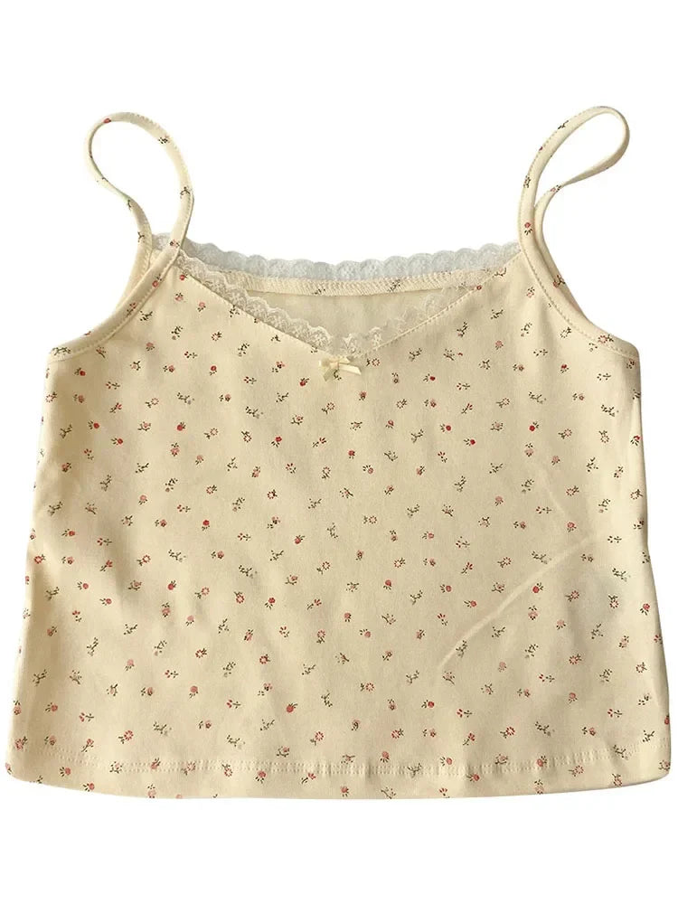 Camisole women's tops Summer short tops 2021 new Vintage lace slim warm joker ladies bottoming cute tops for women Camis