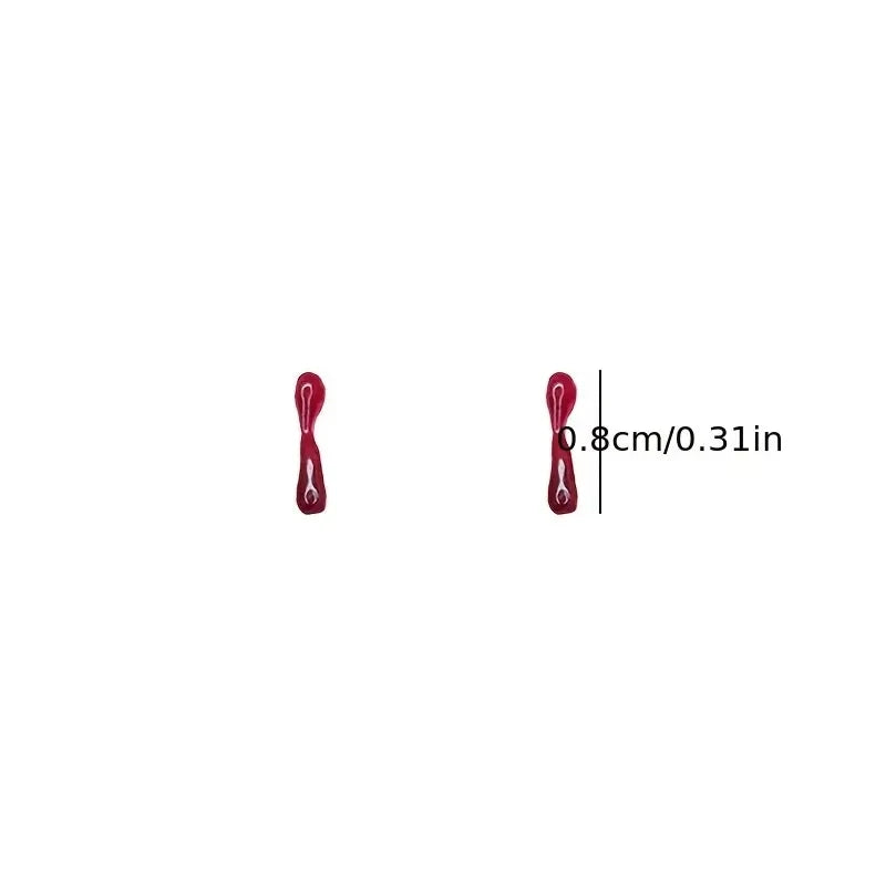 1pc Dripping Blood Stud Earrings Goth Party Clip Cartilage Earring Jewelry Creative Gift