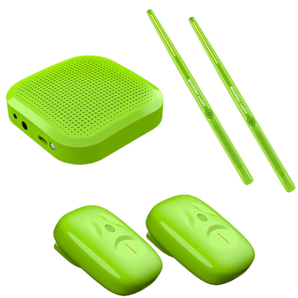 Electric Air Drumsticks Portable Electronic Virtual Air Drum Drumsticks Pedals Virtual Reality Drum Kit Gift for Adults Kids
