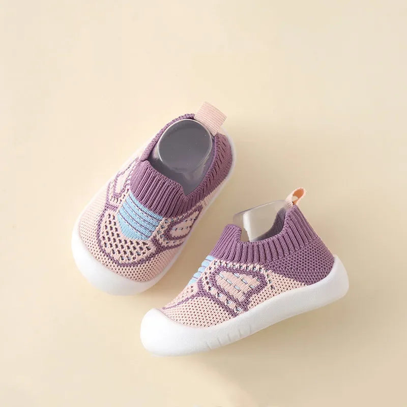 Baby Shoes Anti-Slip Breathable Infant Crib Floor Socks with Rubber