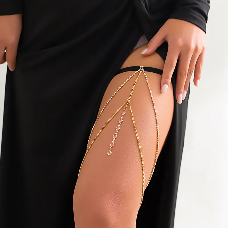 New Bohemian Thigh Chain Simple Star Body Chains for Women Double-layer Metal Bodychain Fashion Thigh Jewelry Leg Chain Women
