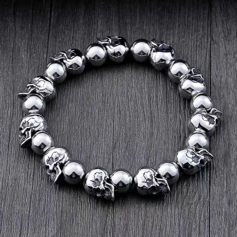 Vintage Skull Beaded Skull Bracelets Gothic Jewelry Accessories Gifts