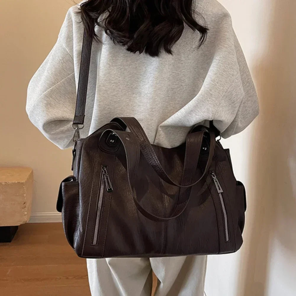 Soft Interior Compartment Shoulder Bags, 2026 High Quality Contrasting Colors Bags for Women.