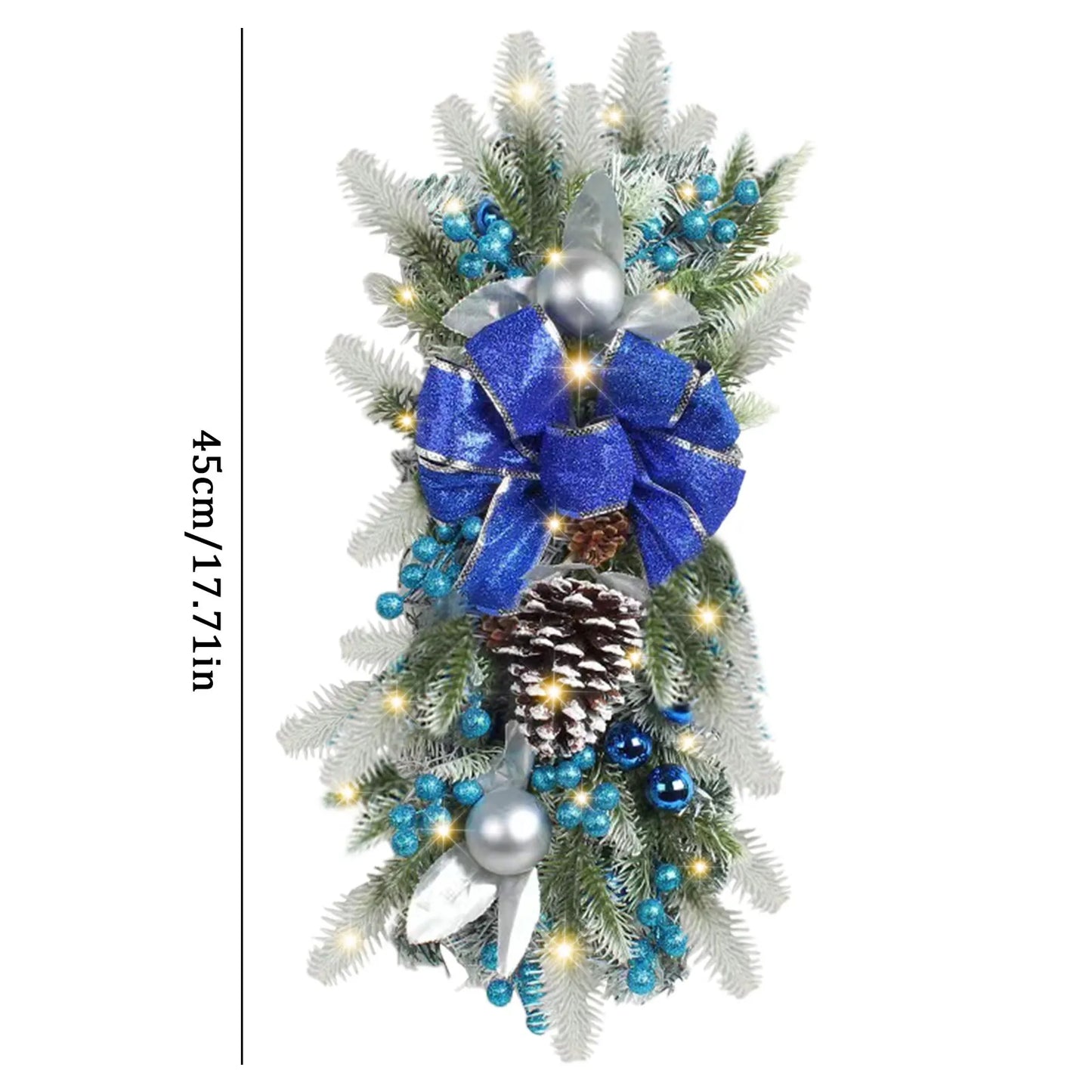 Christmas Wreath Pendants Stairway Stairs Trim Door Window Wreath Wall Hanging Garland Ornaments Xmas Navidad Holiday Decoration