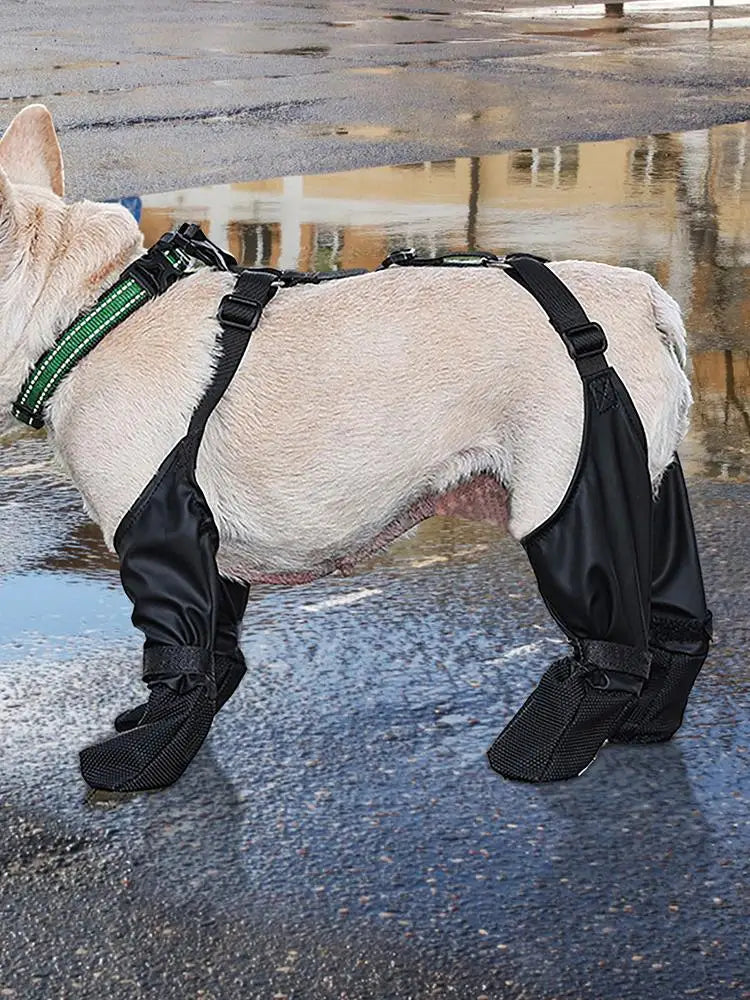 Dog Shoes Waterproof Breathable Pet Shoes Adjustable Boots Pet Breathable Shoes Outdoor Walking Soft French Bulldog Paws protect
