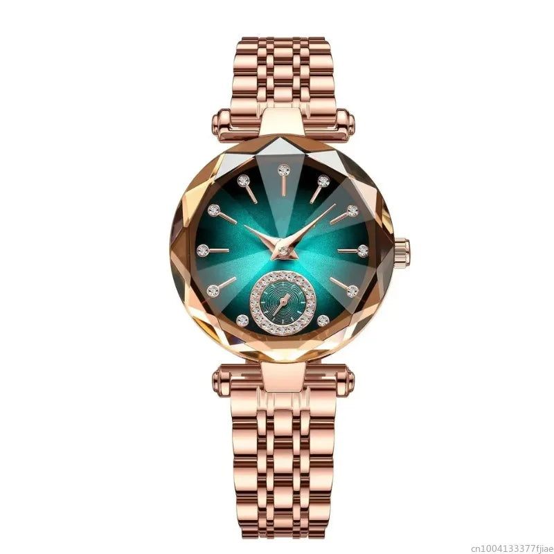 Luxury Woman Wristwatch Elegant Waterproof Stainless Steel Watch for Ladies Dress Diamond Quartz Women's Watches Reloj 2025 New