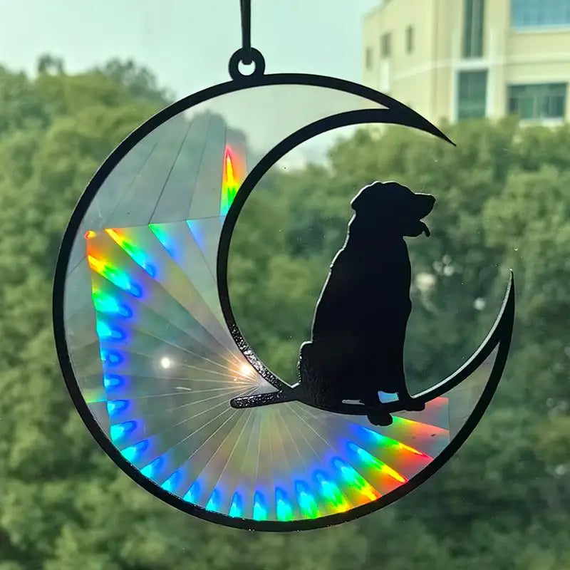 Dog Suncatcher Ornament Pet Sun Catcher For Windows Dog Memorial Suncatcher Acrylic Dog Window Ornament For Pet Lover For