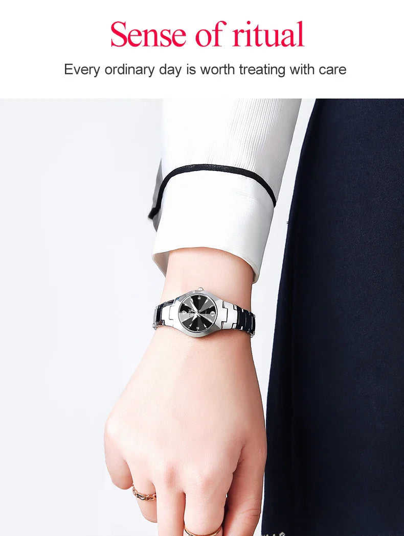OPK 8105 Women's Watches Luxury  Original Wristwatch for Girl Waterproof Luminous Ladies Watch Fashionable Zircon Scale Date