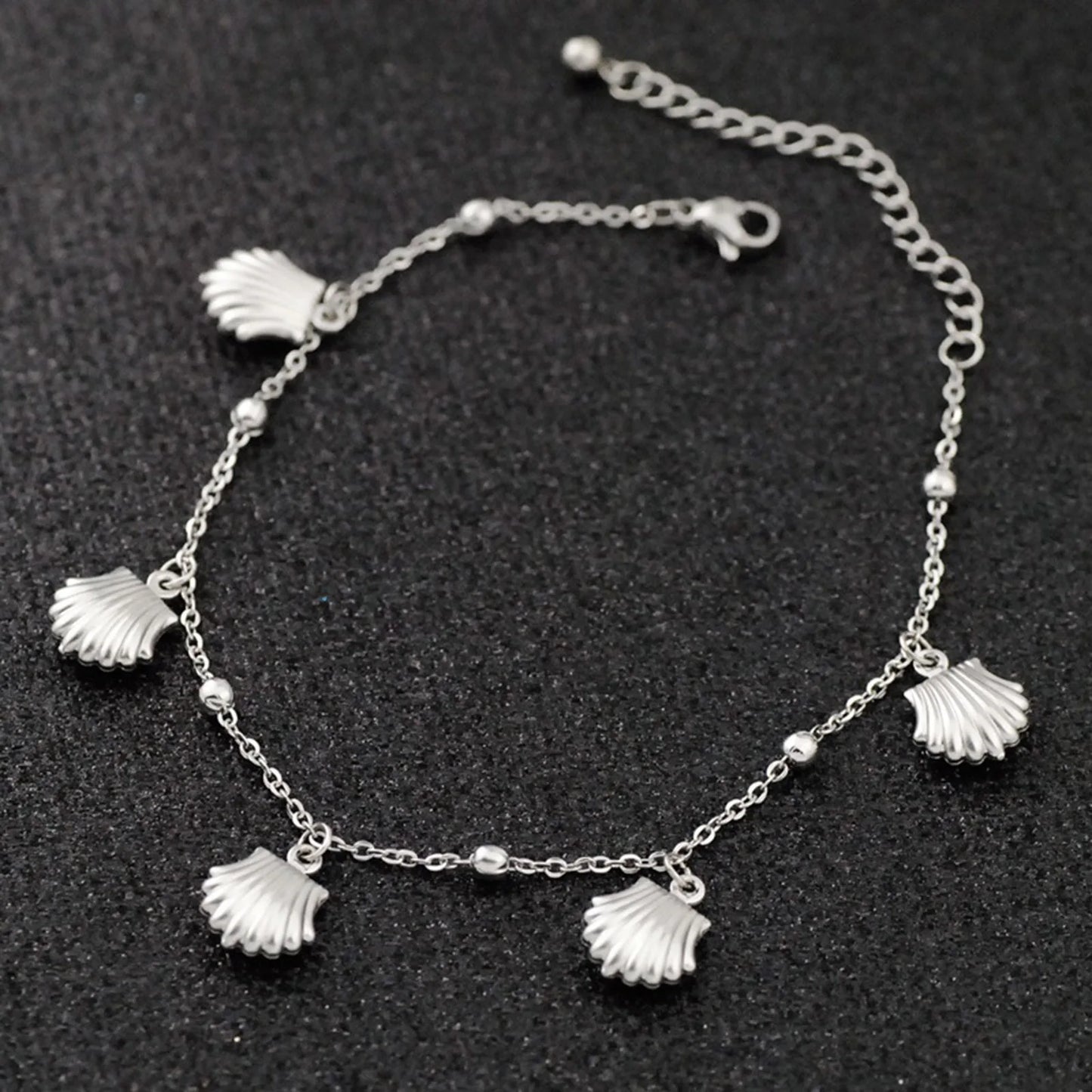 1PC Stainless Steel Shell Star Dolphin Anklet Silver Color Ocean Pendant Chain Anklet Women Summer Beach Barefoot Sandal Jewelry