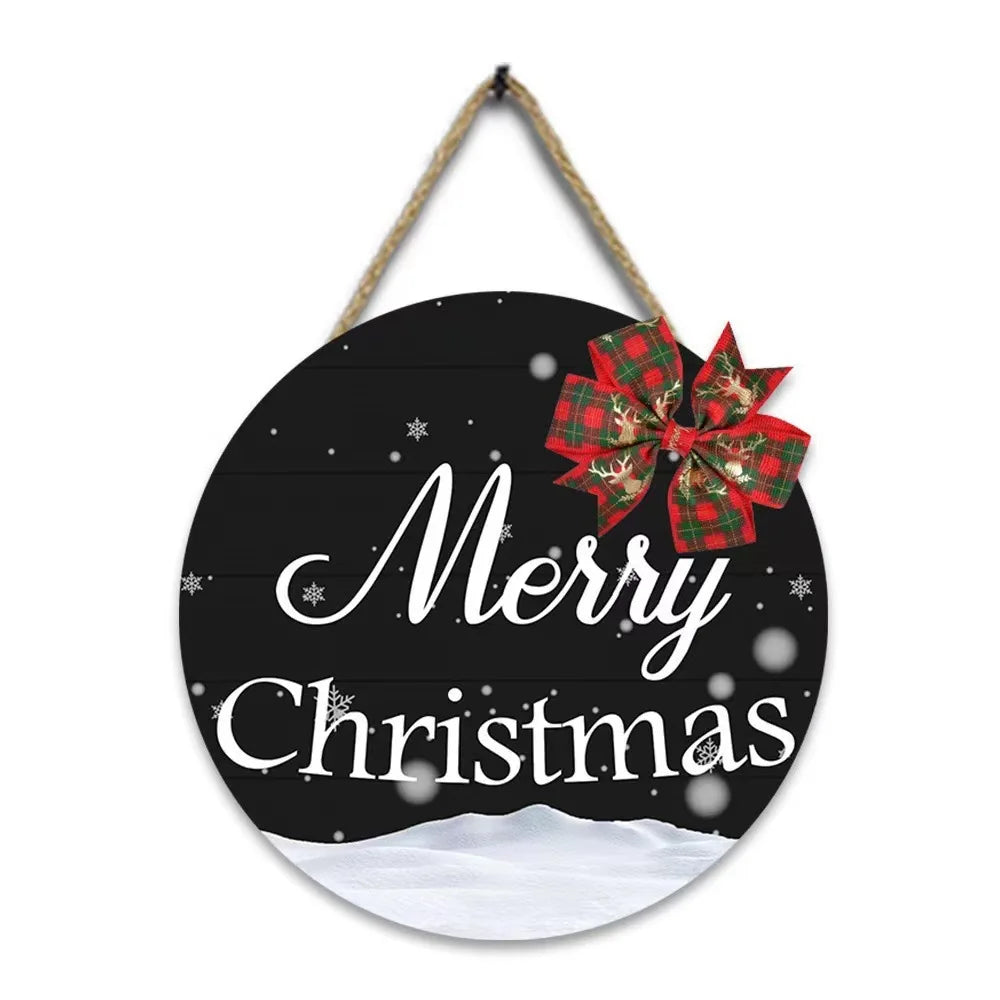 Wall Decoration Hanging Christmas Party Door Sign, Welcome Sign, Wooden Decorations, Living Room Supplies