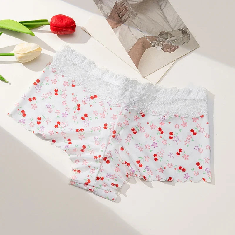 BZEL Fashion Women's Panties Lace Sexy Leopard Hollow Lingerie Charming Underwear Breathable Boxers Woman Boyshorts Underpants