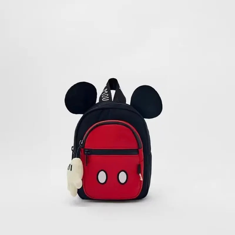 Disney Cartoon Mickey New Children's School Bag Girls Backpack Mickey Mouse Little Hand Pendant Fashion School Bag