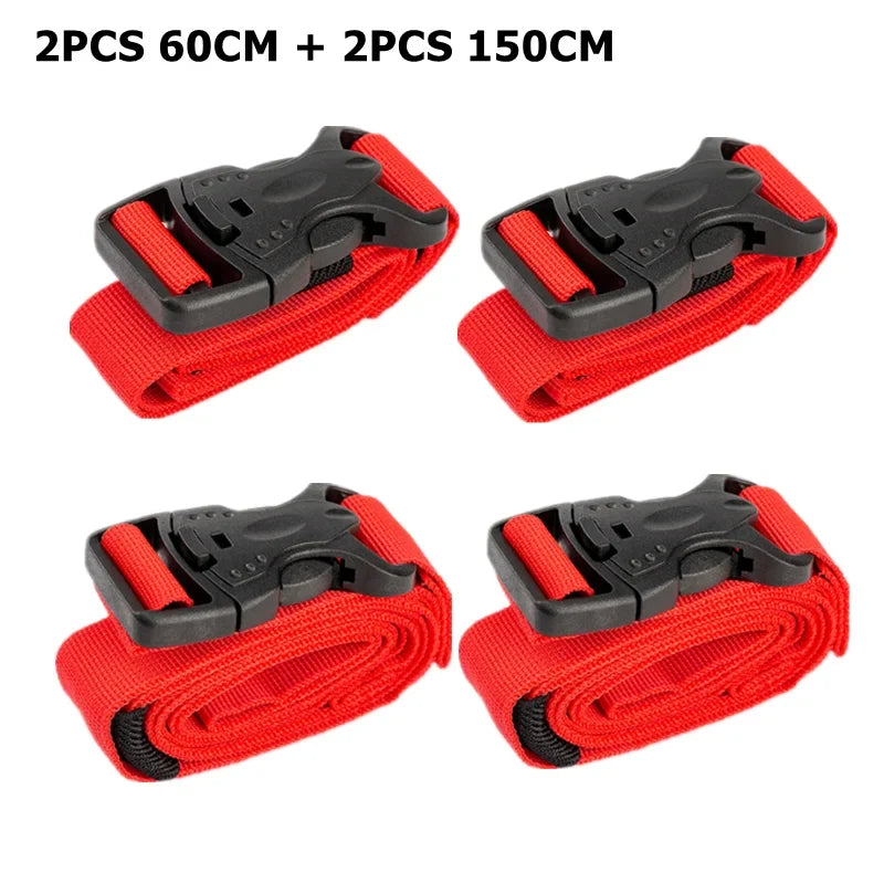 4/2/1pcs Cargo Tie Luggage Lash Belt Strap Buckle Camping Nylon Travel