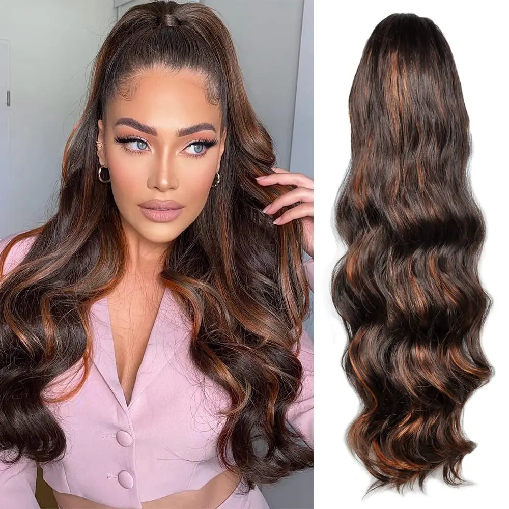Ponytail Extension Claw Clip Hair Extensions Short Claw Ponytail Wavy Curly Clip In Ponytails Hairpiece for Women Christmas