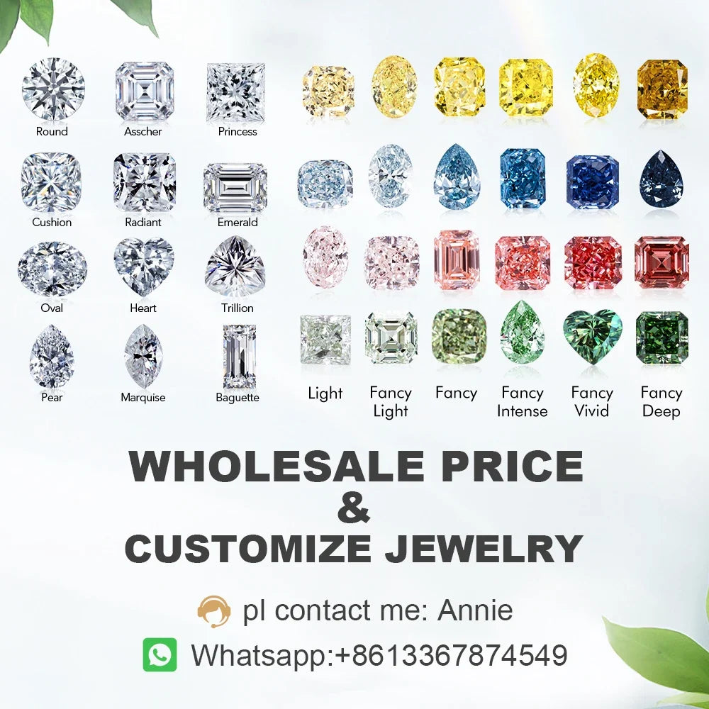 0.3ct 0.5ct 0.8ct 1ct 1.5ct 2ct 3ct Round Lab Grown Diamonds With IGI GIA Certificate CVD HPHT Lab Created Diamond Wholesales