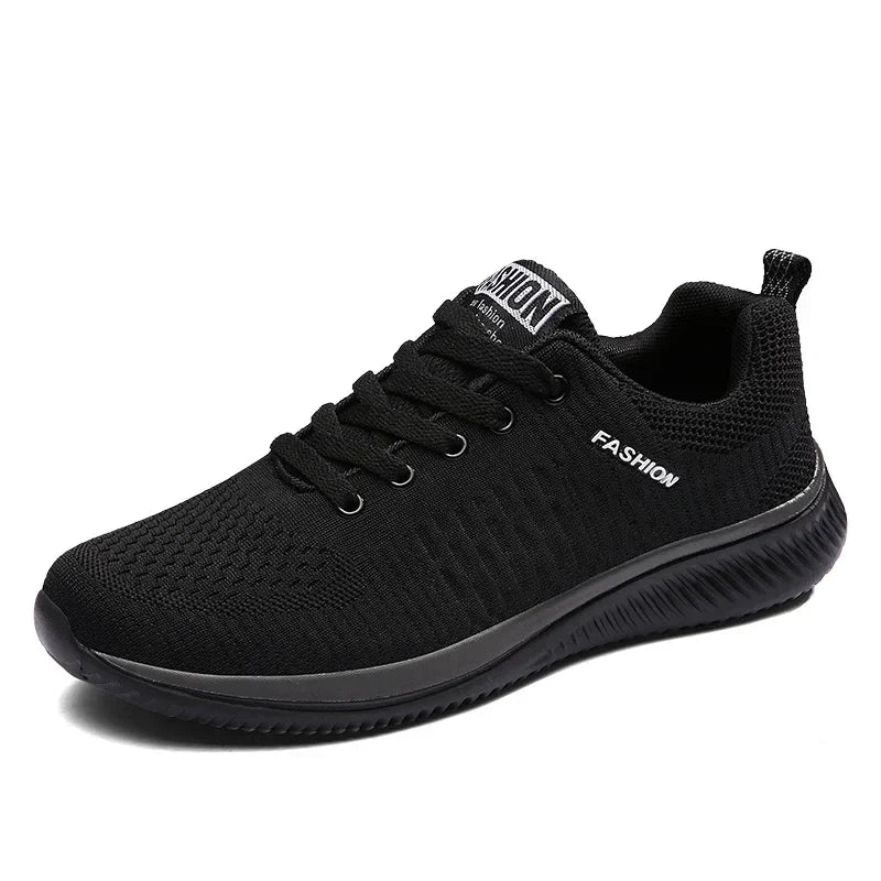 Men's Sneakers Black Casual Comfortable Knitted Sports Shoes Breathable Comfortable Running Fitness Shoes Mens Sports Shoes