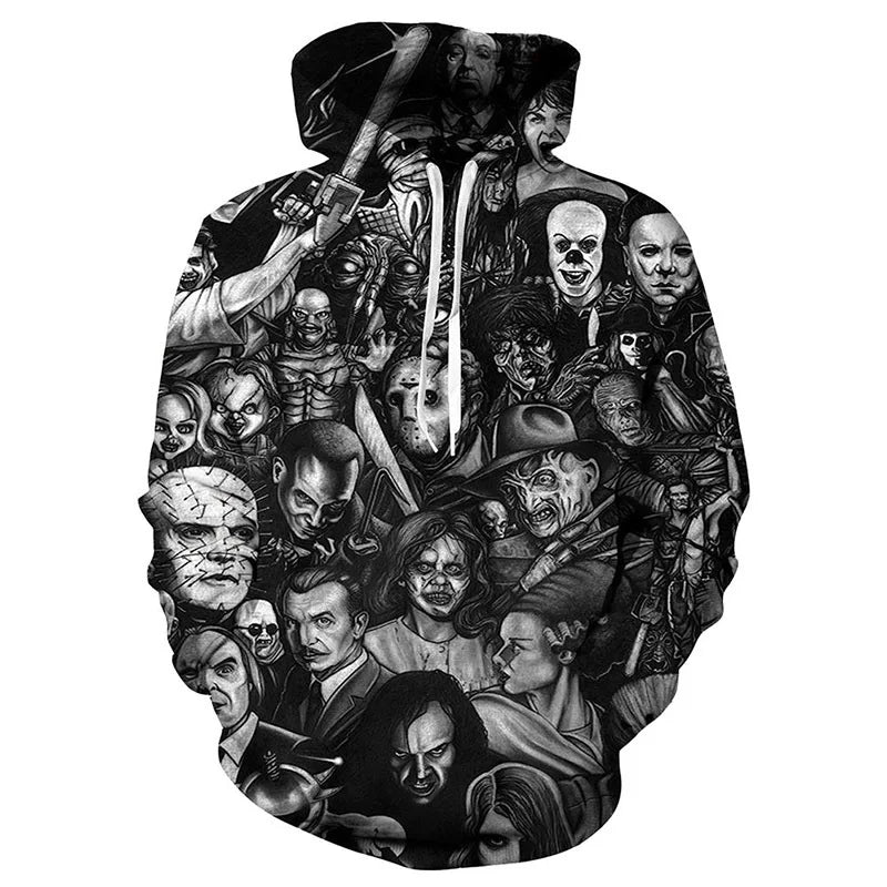 New Arrival Personality Hoodies ,Horror Movies 3D Printed Pullover.