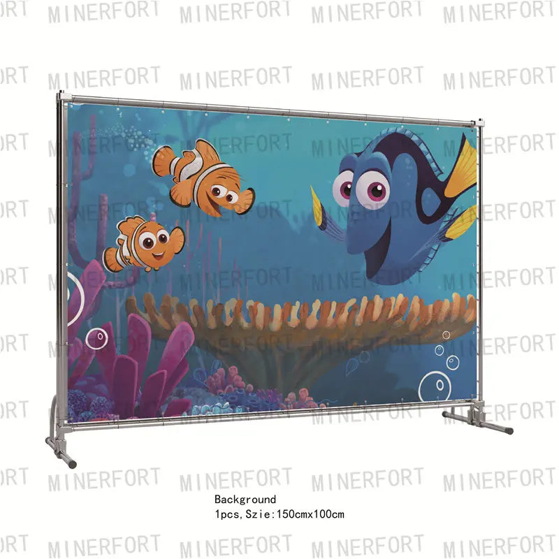Finding Nemo Themed Party Supplies Cake Topper Balloons Stickers