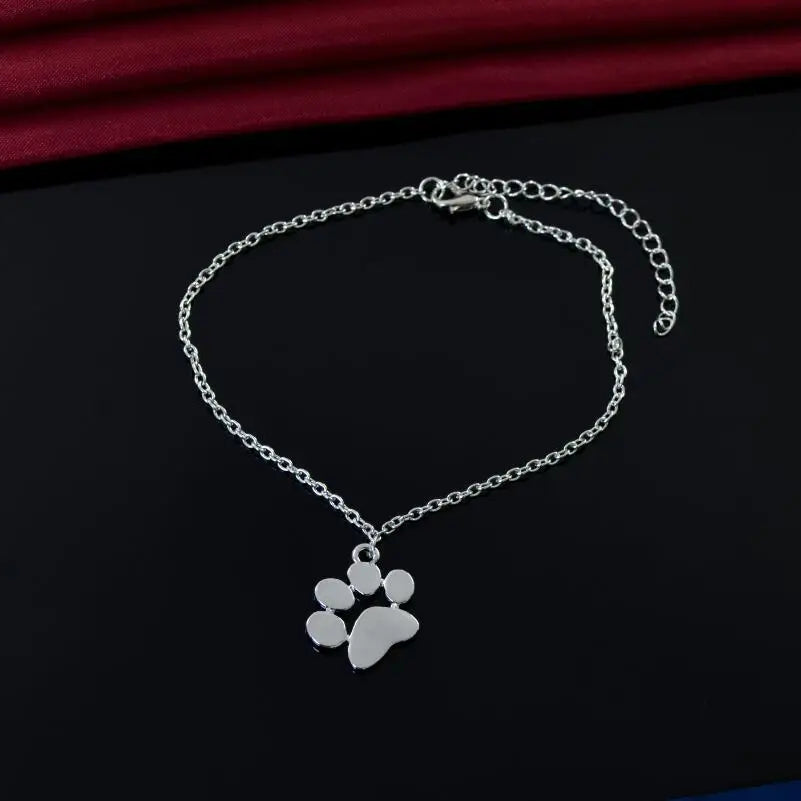 Cute dog palm pendant bracelet dog paw gold and silver men's and women's bracelet wholesale gift jewelry rope adjustable