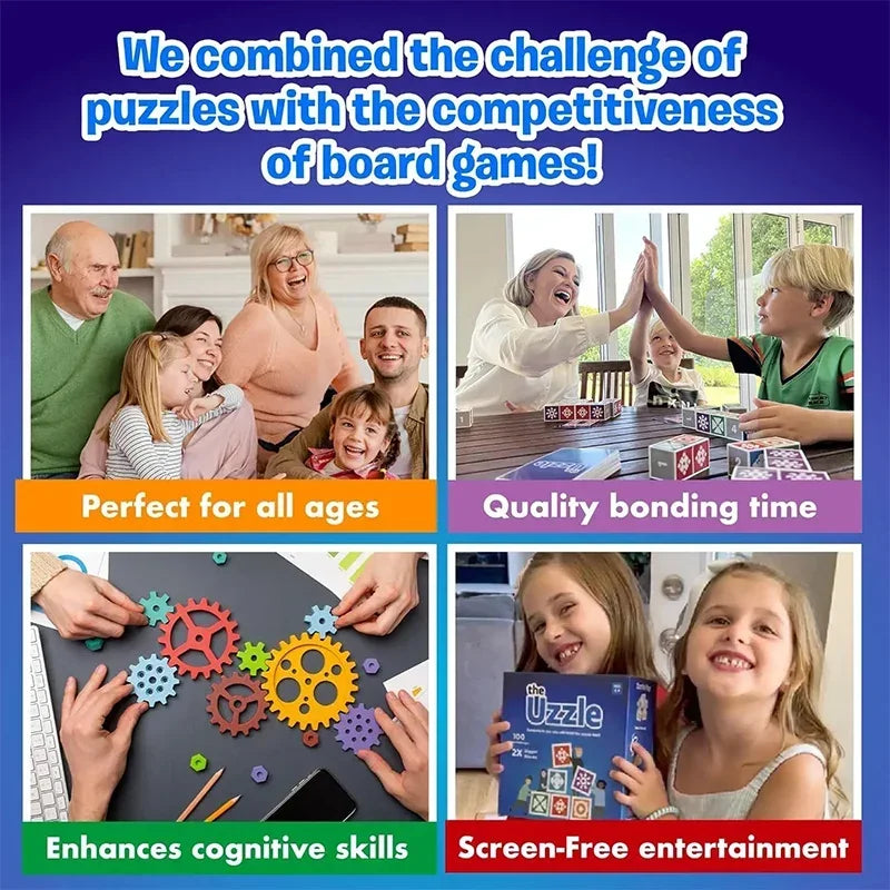 2025 NEW The Uzzle 3.0 Board Game Spatial Logic Thinking Board Games for Children and Adults Block Puzzle Matching Games