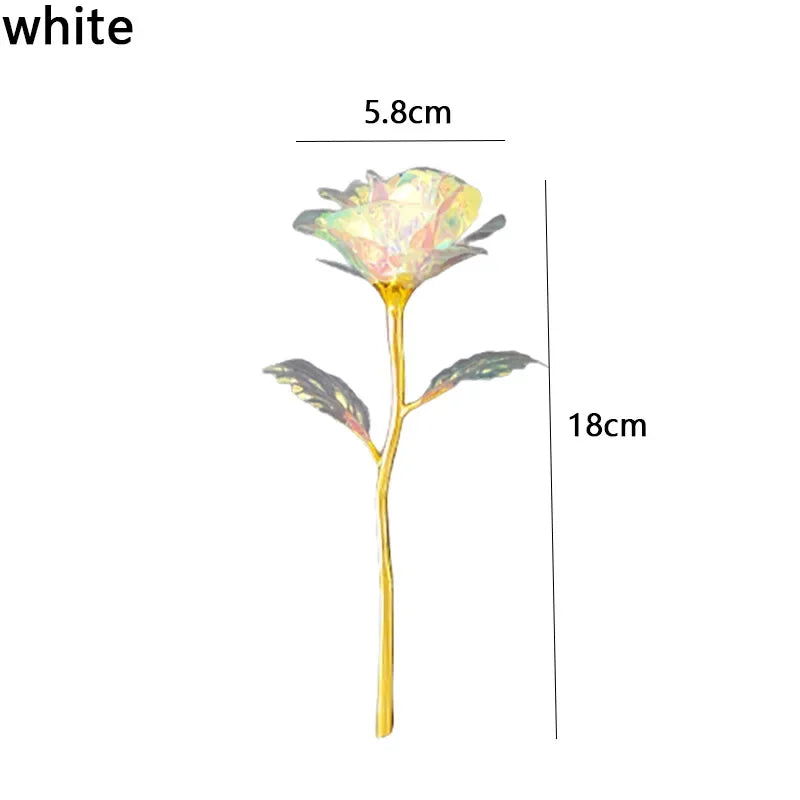 5/10/20pcs 24K Foil Plated Rose Valentine's Day Creative Gift Gold Rose Lasts Forever Love Wedding Decor Lover Lighting Roses