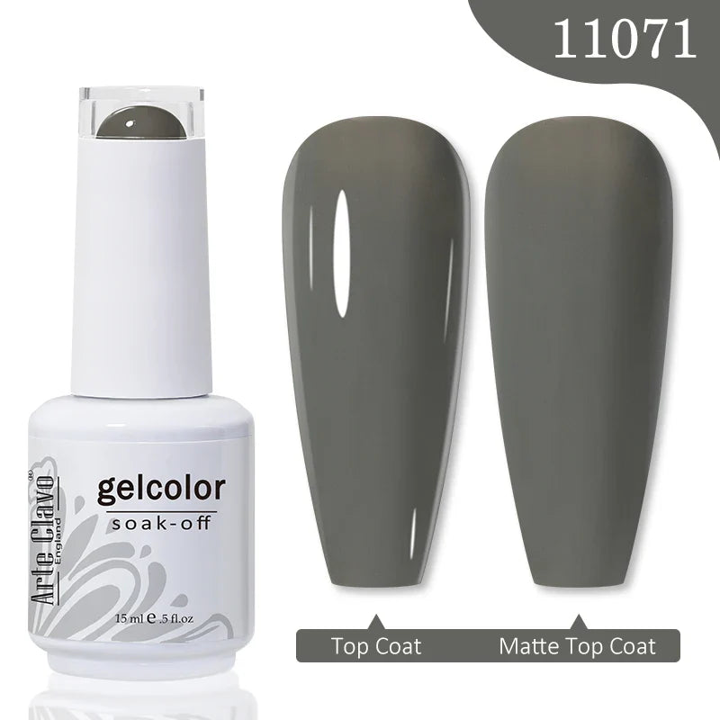 Arte Clavo Autumn Winter Series Jelly Gel Nail Polish 15ml LED Nail Gel Hybrid Varnish Matt Top Base Coat Nail Art Gellak Primer