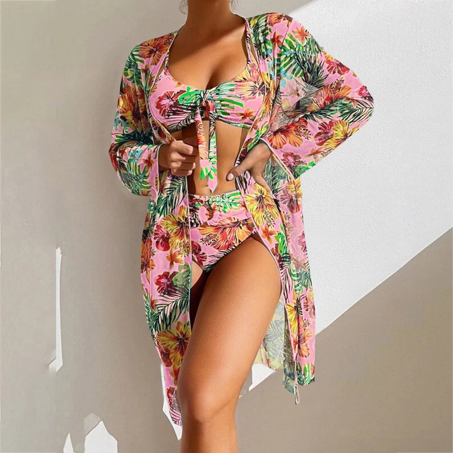 2025 Separate Swimsuits Tankini Set Female Swimwear Sports Beach Wear 3 Piece Bikini Set Cover Up Swimsuit With Shorts 비키니