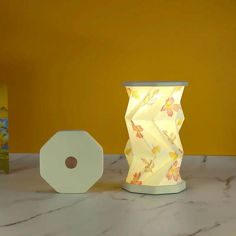 Creative Mini Rotating Light LED Touch Night Light Portable Folding Cultural And Creative Atmosphere Light Holiday Small Gift
