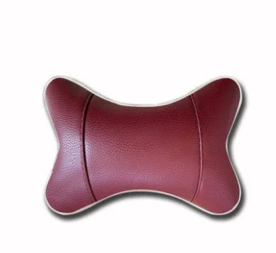 Car Neck Pillows Both Side Pu Leather 1pcs Pack Headrest For Head Pain Relief Filled Fiber Universal Car Headrest Pillow