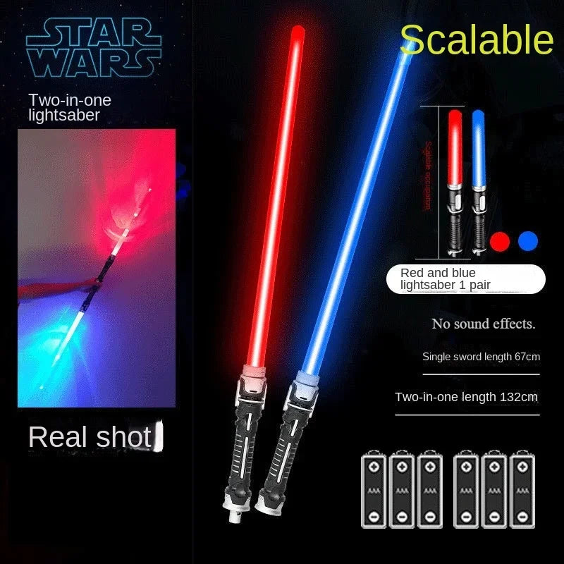 Retractable Lightsaber Finger Rotating Laser Sword Flash Luminous Soundfont Force FX FOC Blaster Cosplay Battle Toy For Kid Gift