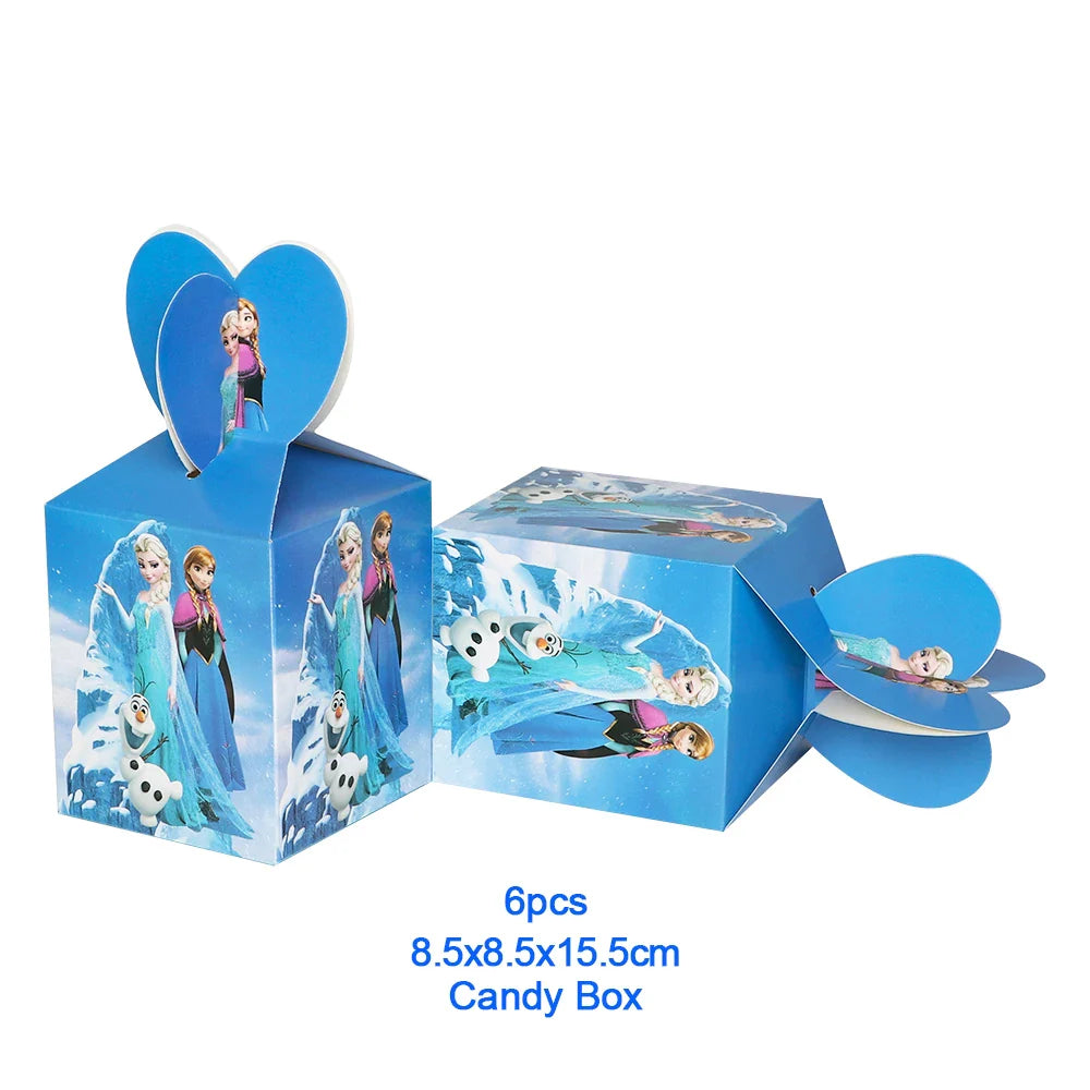 Frozen Anna Elsa Princess Birthday Party Decorations Balloon Disposable Tableware Party Supplies