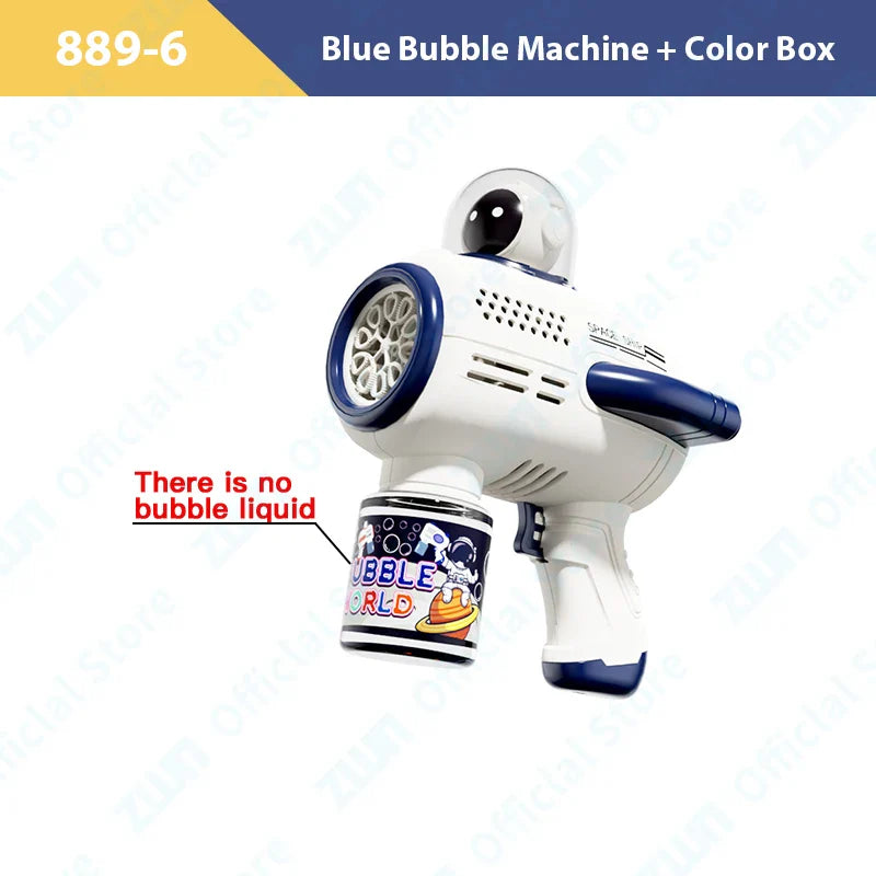Children Handheld Bubble Gun Toy for Kids Gifts Astronaut Fully Automatic Bubble Machine Bubbles Gun Outdoor Wedding Party Toys