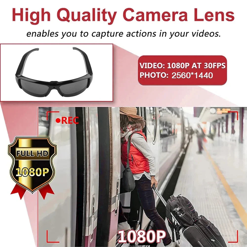 Outdoor Cycling  Glasses Camera HD 1080P Video Take Photo Video Recorder One Button Control Wearable Protable Mini Camera