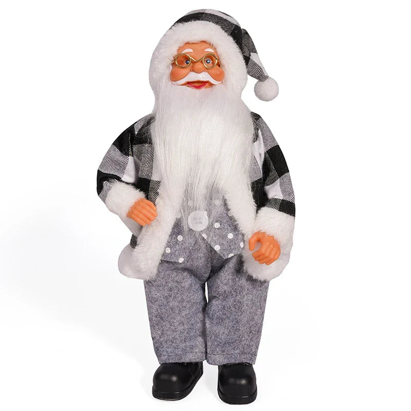 12-inch Christmas Santa Figure Standing Santa Doll Window Decorations Christmas Decorations Christmas Gifts Birthday Gifts