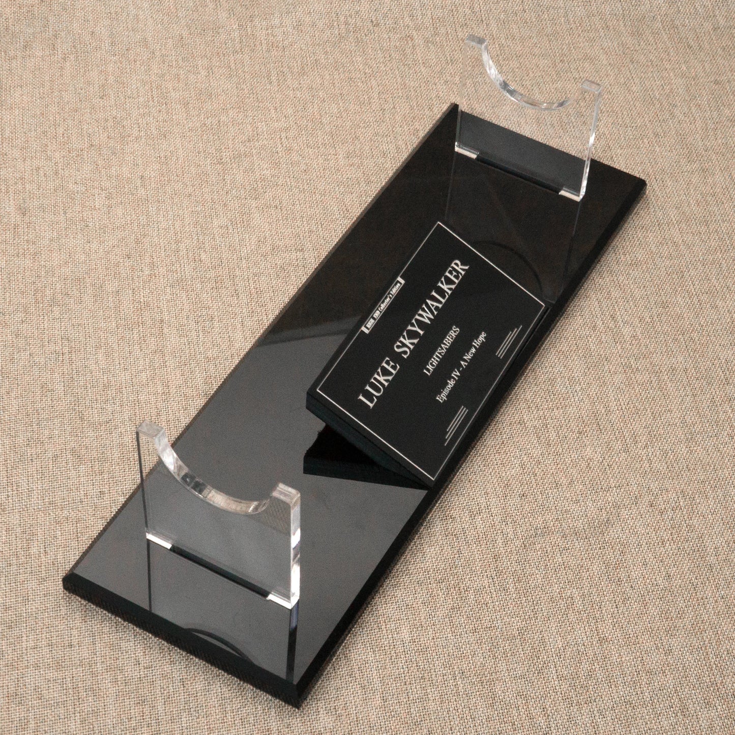 LUKE Anakin Darth Vader Obiwan Lightsaber collection display stand saber nameplate acrylic material