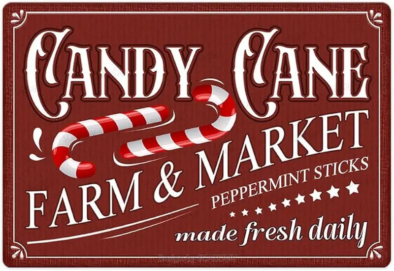 Christmas themed winter gingerbread bakery metal logo retro home kitchen coffee shop wall decoration