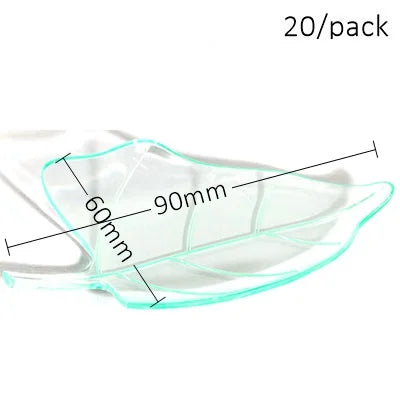20 Pieces x Home Party Disposable Plastic Tableware Supplies, 70*44mm/60ml Petal Dessert Cake Bowl