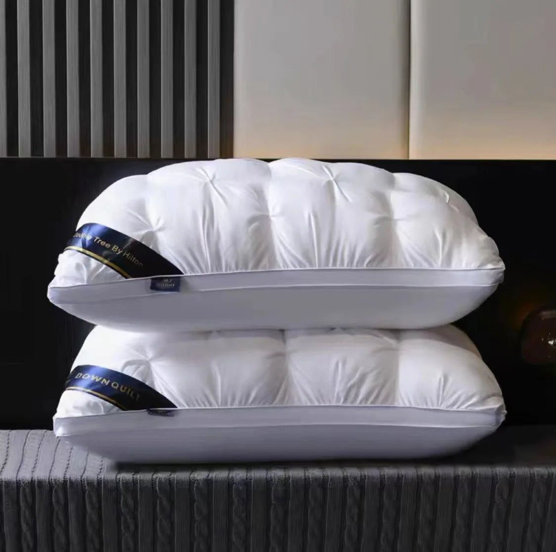Pure Cotton 3D Bread Goose Down Feather Pillow Natural 95 White Goose Feather Guard Sleeping Neck Pillow Adult Home Hotel Use