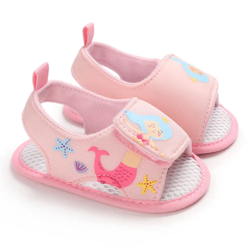 0-18m Baby Shoes Infant Pre-Walker Shoes, Cute Pink Theme Casual Flat