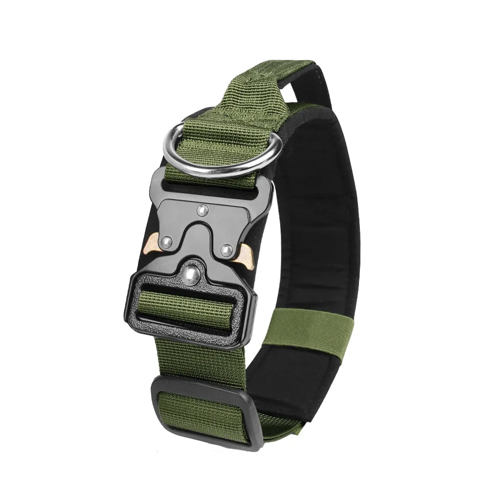 Tactical Dogs Collars with Handle Heavy Duty Military Dog Collar for Medium Large Dogs Collar with Quick Release Pets Collar