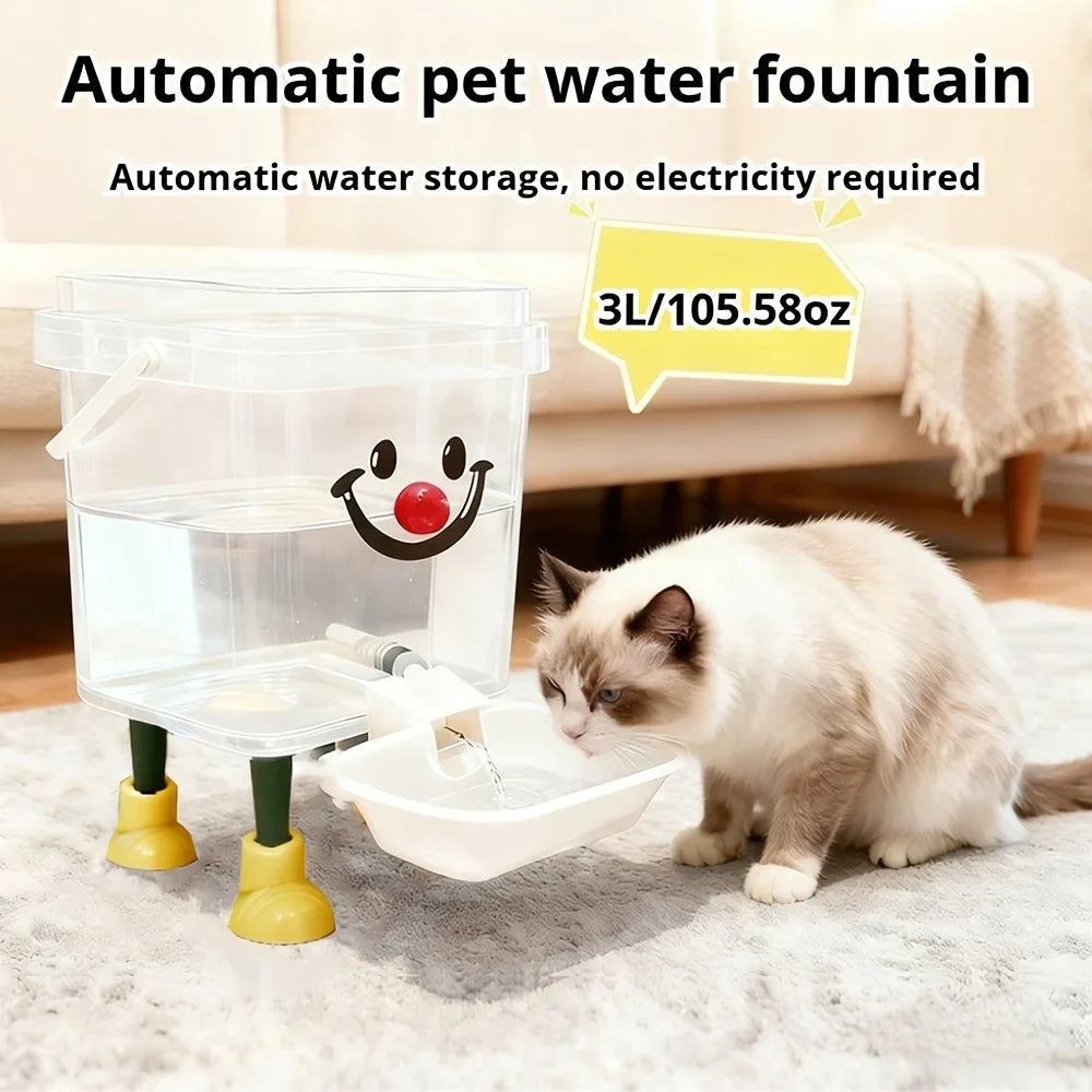 Automatic Pet Water Dispenser, 3-liter Capacity, No Batteries or Power Needed, Easy to Clean,the Perfect Choice for Pet Lovers