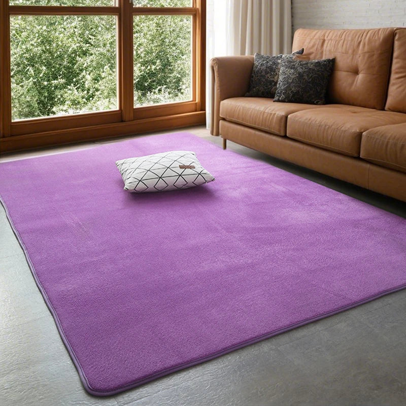 VIKAMA Modern Coral Velvet Carpet Soft Non-Slip Living Room Bedroom Carpet.