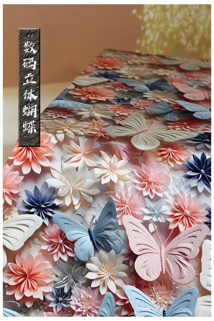 Digital Printed Rayon Fabric Summer By Meters for Women Dress Pajamas Cool Blankets Diy Sewing Soft Smooth Floral Textile Cloth