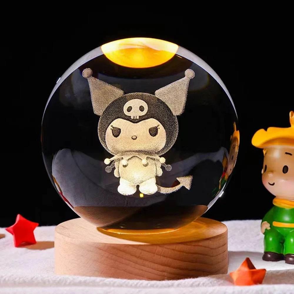 Decorative Crystal Ball 3D Figures Night Light
