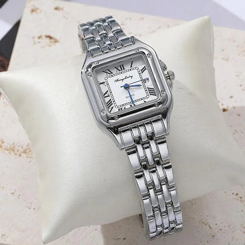 MAYZHISU Luxury Women's Watches Classic Brand Square Ladies Quartz Wristwatches Alloy Strap Business Female Clock Bracelet watch