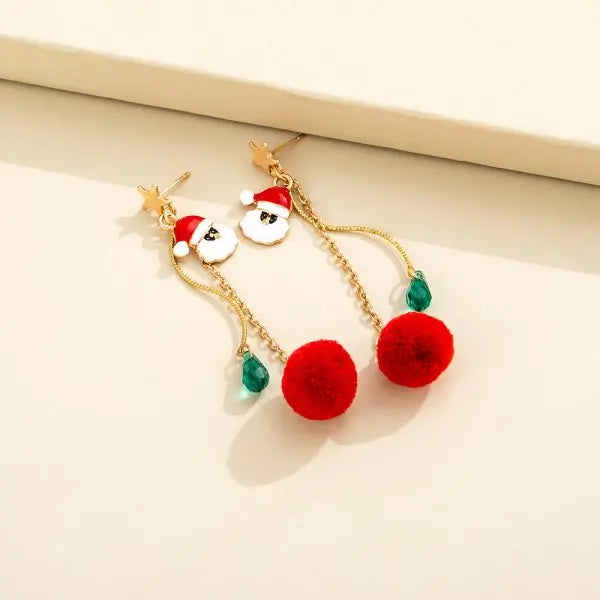 2023 New Zircon Christmas Tree Earrings for Women Shiny Rhinestone Star Pearl Stud Earring New Year Xmas Festival Ear Jewelry